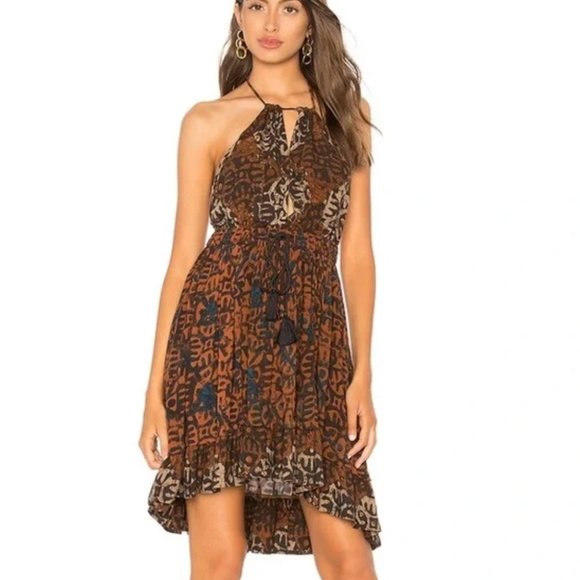 Free People Dresses & Skirts - FREE PEOPLE  Beach Day Halter Open Back Mini Dress Size M